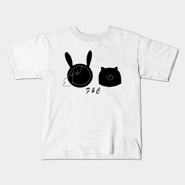 Fionna And Cake Silhouette Kids T-Shirt by TopituxArt